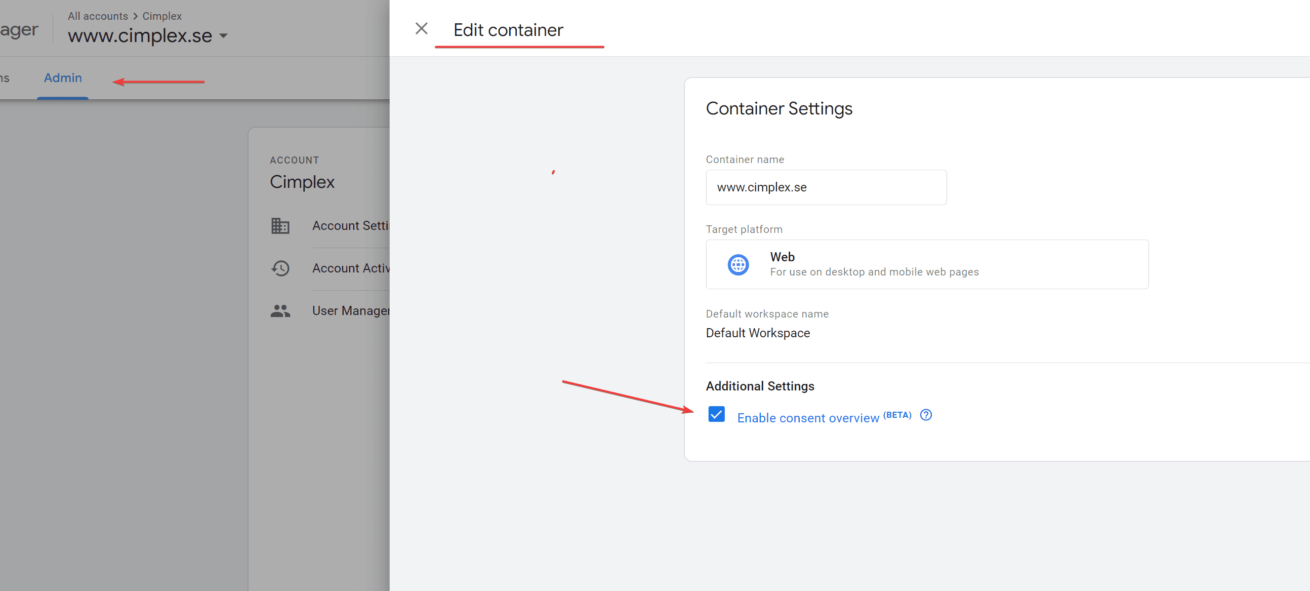 Enable Consent Check